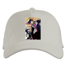 Бейсболка с принтом Джоджо Тематический - белая