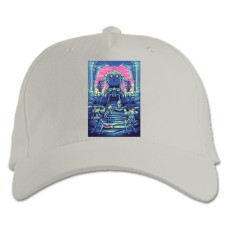 Бейсболка с принтом Рик И Морти Собак Планета - белая