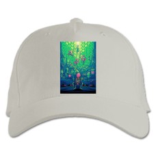 Baseball cap with Print Rick And Morty Pink Alien - white