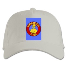Baseball cap with Print The Simpsons Homers Gym - white