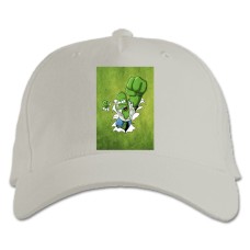 Baseball cap with Print The Simpsons Hulk Homer - white