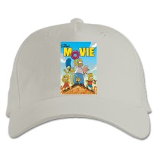Baseball cap with Print The Simpsons Movie - white
