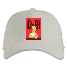 Baseball cap with Print The Simpsons Homer Duff Beer - white