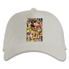 Baseball cap with Print The Simpsons Universe - white