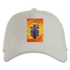 Baseball cap with Print The Simpsons Bart And Homer - white