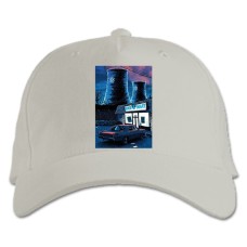 Baseball cap with Print The Simpsons Kwik E Mart - white