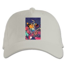 Baseball cap with Print Adventure Time Monsters - white