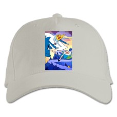 Baseball cap with Print Adventure Time Ice King Battle - white