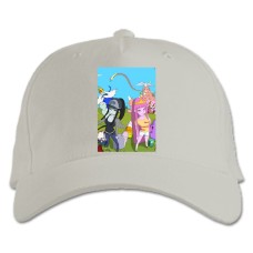 Baseball cap with Print Adventure Time Two Princess - white