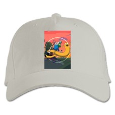 Baseball cap with Print Adventure Time Friends - white