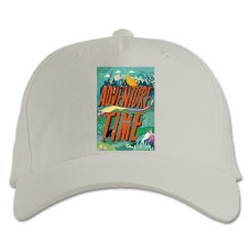 Baseball cap with Print Adventure Time Red Logo - white