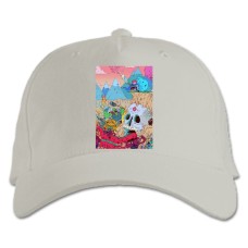 Baseball cap with Print Adventure Time Monsters Universe - white