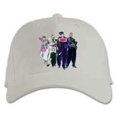 Бейсболка с принтом Джоджо Основные Персонажи - белая