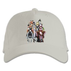 Бейсболка с принтом Оверлорд Герои - белая