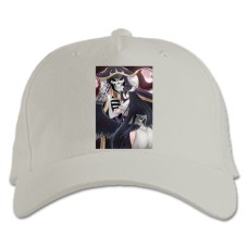 Бейсболка с принтом Оверлорд И Альбедо - белая