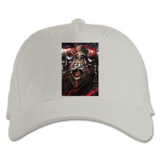 Бейсболка с принтом Оверлорд Сильный Герой - белая