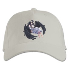 Бейсболка с принтом Оверлорд Альбедо Герой - белая