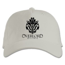 Бейсболка с принтом Оверлорд Логотип - белая