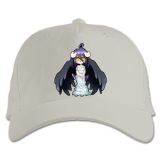 Бейсболка с принтом Оверлорд Прикольный Арт Девушка - белая