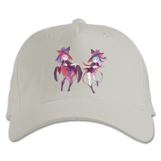 Бейсболка с принтом Ре Зеро ЖИзнь С Нуля В Альтернативном Мире Рем И Рам Прикольная Ведьмы - белая