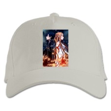 Baseball cap with Print Sword Art Online Kirito And Asuna - white