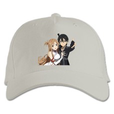 Baseball cap with Print Sword Art Online Kazuto Kirigaya With Asuna - white