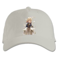 Baseball cap with Print Violet Evergarden Girl - white