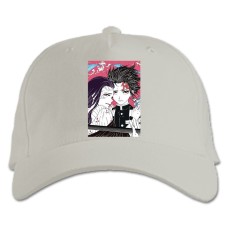 Baseball cap with Print Demon Slayer Kimetsu No Yaiba Art - white