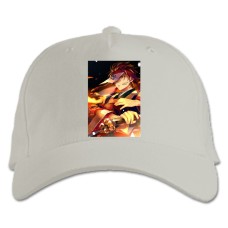Baseball cap with Print Demon Slayer Kimetsu No Yaiba Tanjirou - white