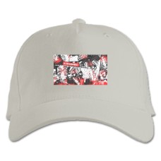 Baseball cap with Print Demon Slayer Kimetsu No Yaiba Kokushibo Print - white