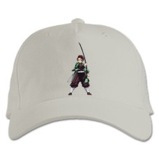 Baseball cap with Print Demon Slayer Kimetsu No Yaiba Tanjirou Boy - white