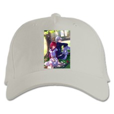 Baseball cap with Print Akagami No Shirayukihime Characters - white