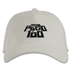 Бейсболка с принтом Моб Психо 100 Логотип - белая