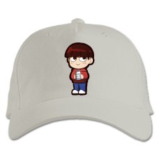 Бейсболка с принтом Моб Психо 100 Мальчик - белая