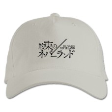 Baseball cap with Print The Promised Neverland Logo - white