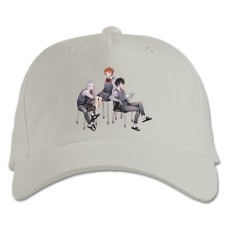 Baseball cap with Print The Promised Neverland Heroes Print - white