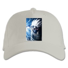 Бейсболка с принтом Наруто Какаши Хатаке - белая