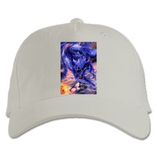 Бейсболка с принтом Наруто Волк - белая