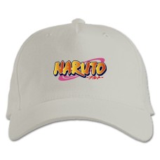 Бейсболка с принтом Наруто Логотип - белая
