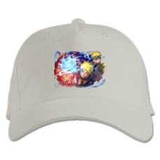 Бейсболка с принтом Наруто Сила - белая