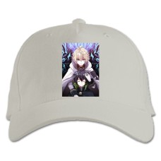 Бейсболка с принтом Последний Серафим Герои - белая