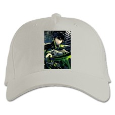 Бейсболка с принтом Последний Серафим Юичиро Хякуя Герой - белая