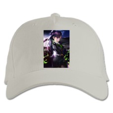 Бейсболка с принтом Последний Серафим Асурамару Герой - белая