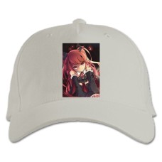 Бейсболка с принтом Последний Серафим Вампир Девушка Крул Цепеш - белая