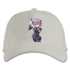 Бейсболка с принтом Последний Серафим Шиноа Хираги Герой - белая