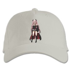 Бейсболка с принтом Последний Серафим Девушка Крул Цепеш - белая