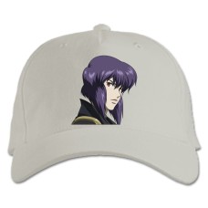 Бейсболка с принтом Призрак В Доспехах Мотоко Кусанаги Герой - белая