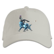 Бейсболка с принтом Призрак В Доспехах Мотоко - белая