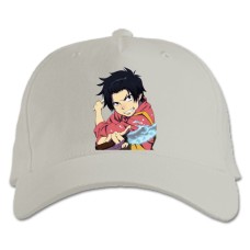Baseball cap with Print Blue Exorcist Rin Okumura - white