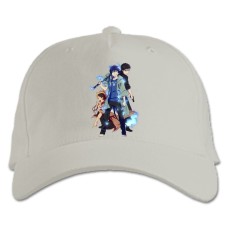 Baseball cap with Print Blue Exorcist Heroes - white